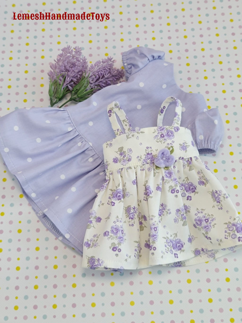 Doll dress for Gotz dolls.18 inch Doll Clothes. Gotz happy kidz doll dress. Dress, Apron.