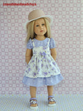 Doll dress for Gotz dolls.18 inch Doll Clothes. Gotz happy kidz doll dress. Dress, Apron.