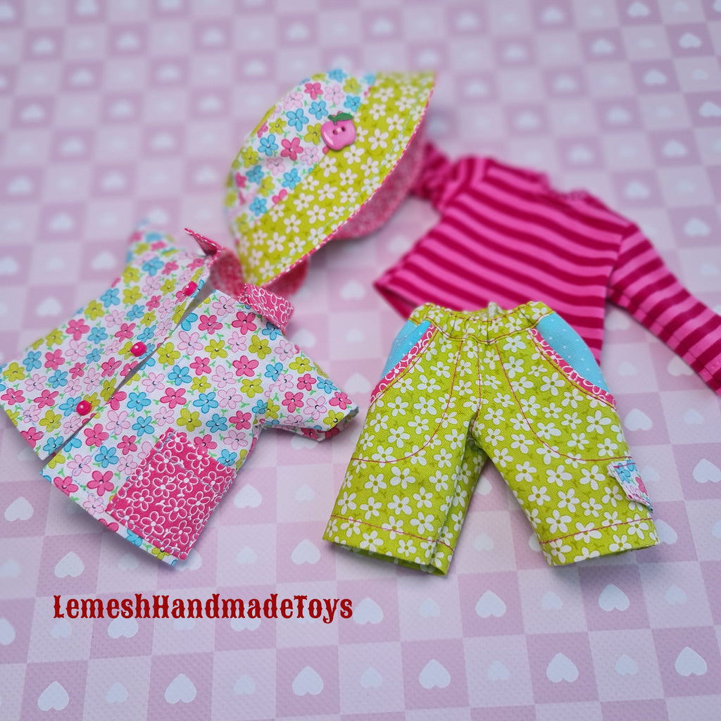 Meadow Dumpling Doll Clothes.  4pcs. Meadow doll clothes 11 inch. 28cm.