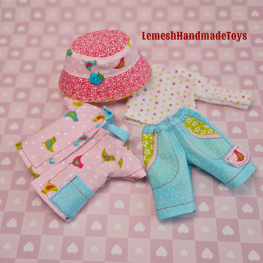 Meadow Dumpling Doll Clothes.  4pcs. Meadow doll clothes 11 inch. 28cm.