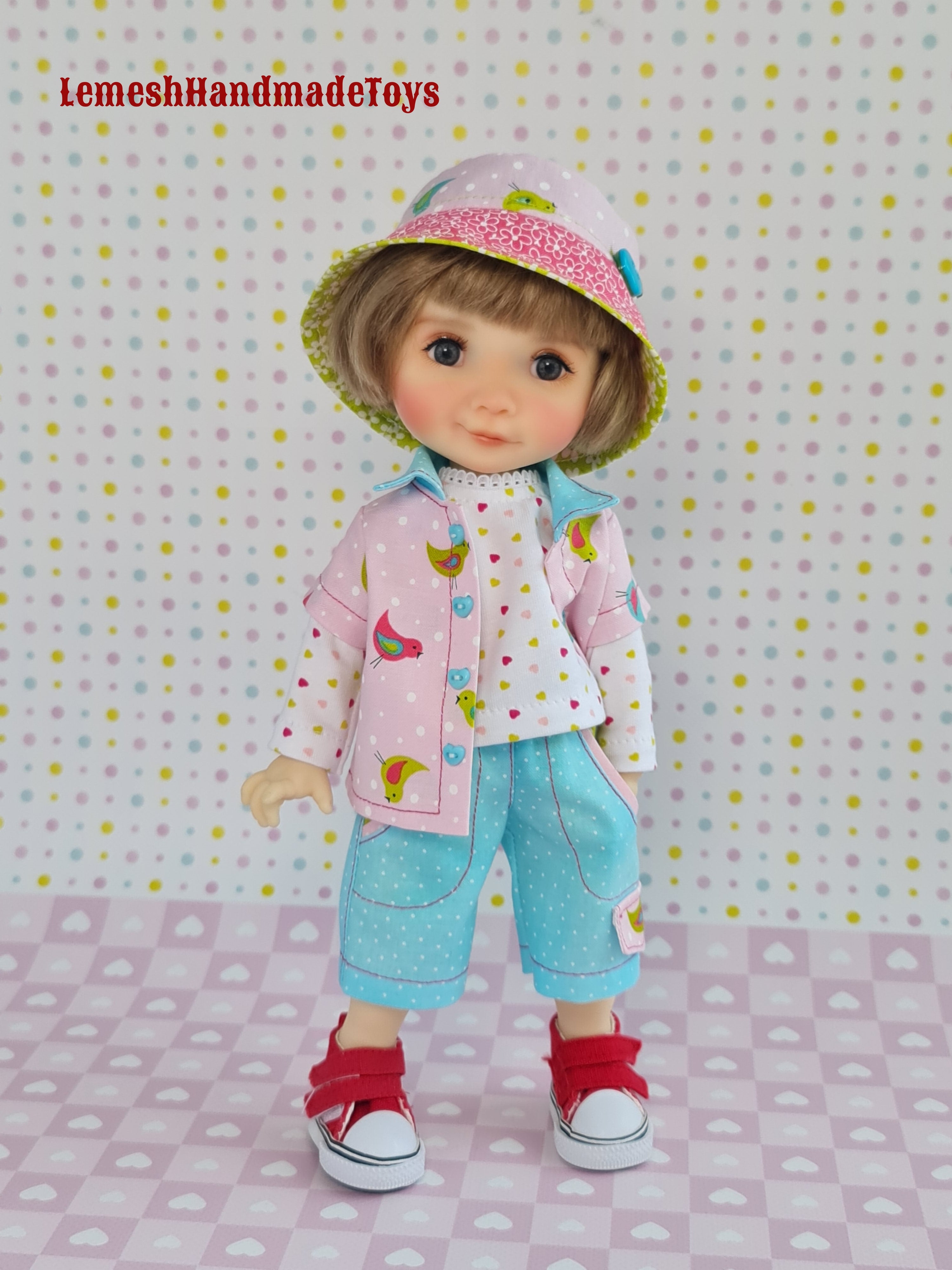 Meadow Dumpling Doll Clothes.  4pcs. Meadow doll clothes 11 inch. 28cm.