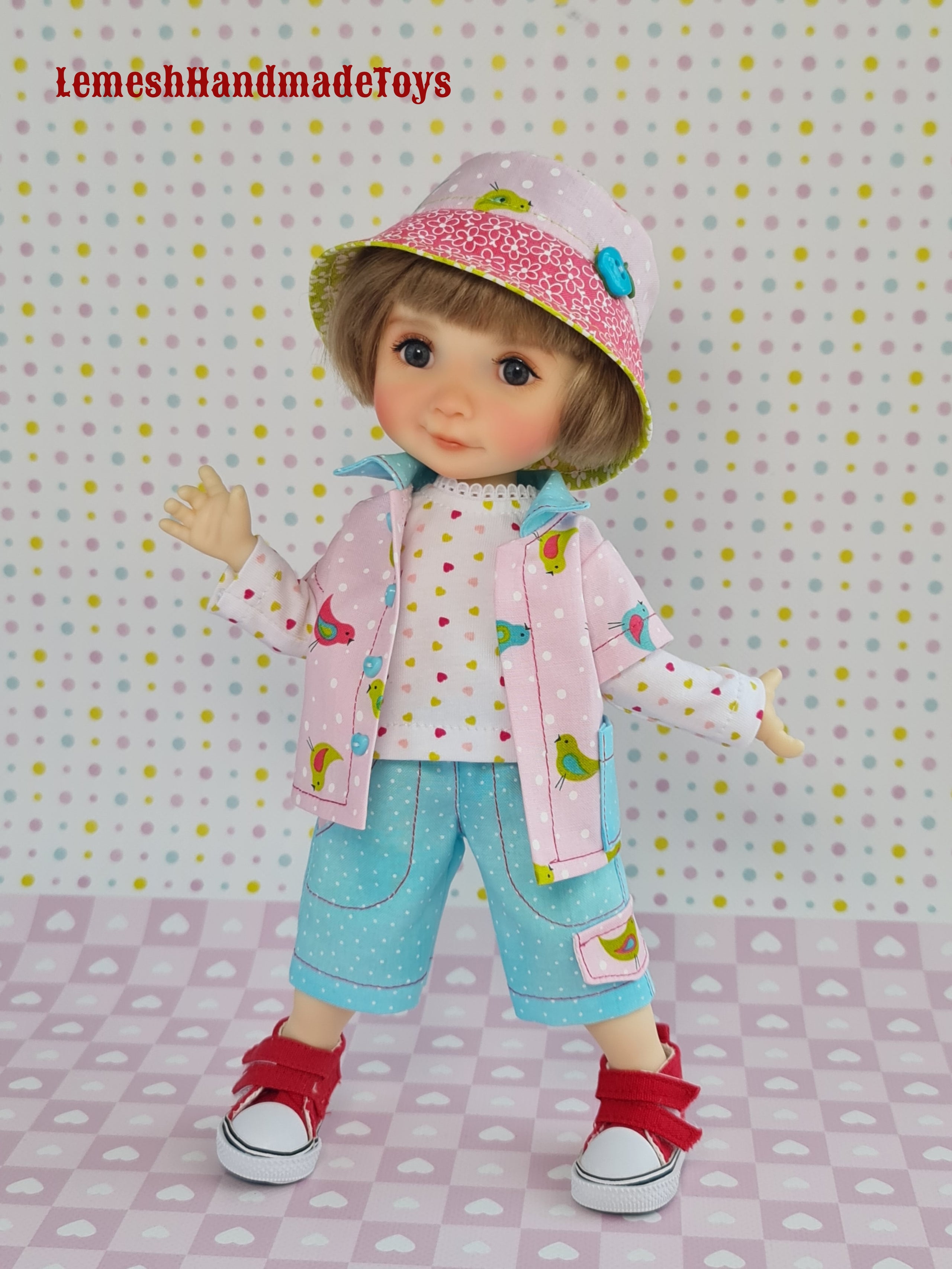 Meadow Dumpling Doll Clothes.  4pcs. Meadow doll clothes 11 inch. 28cm.