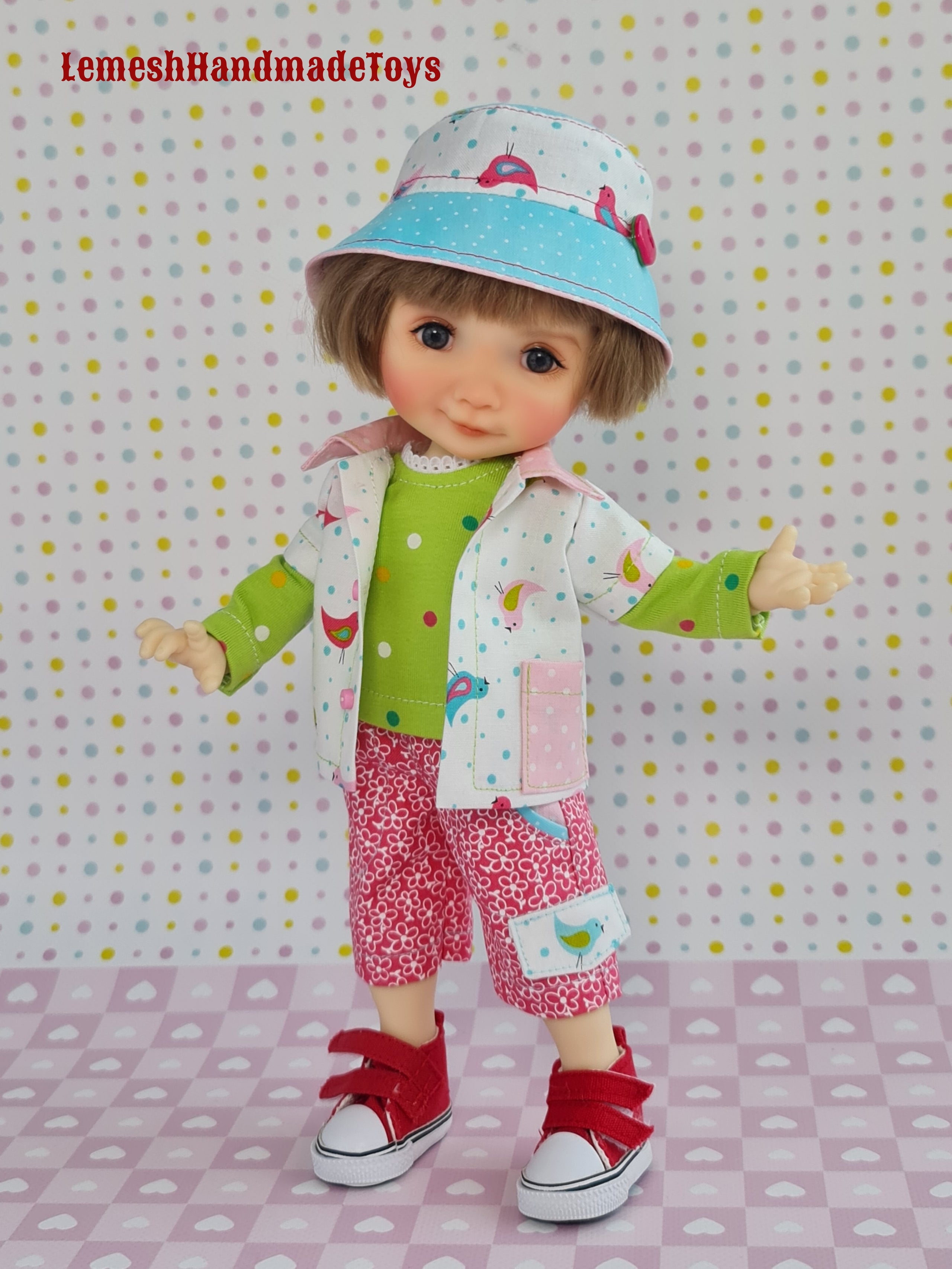 Meadow Dumpling Doll Clothes.  4pcs. Meadow doll clothes 11 inch. 28cm.