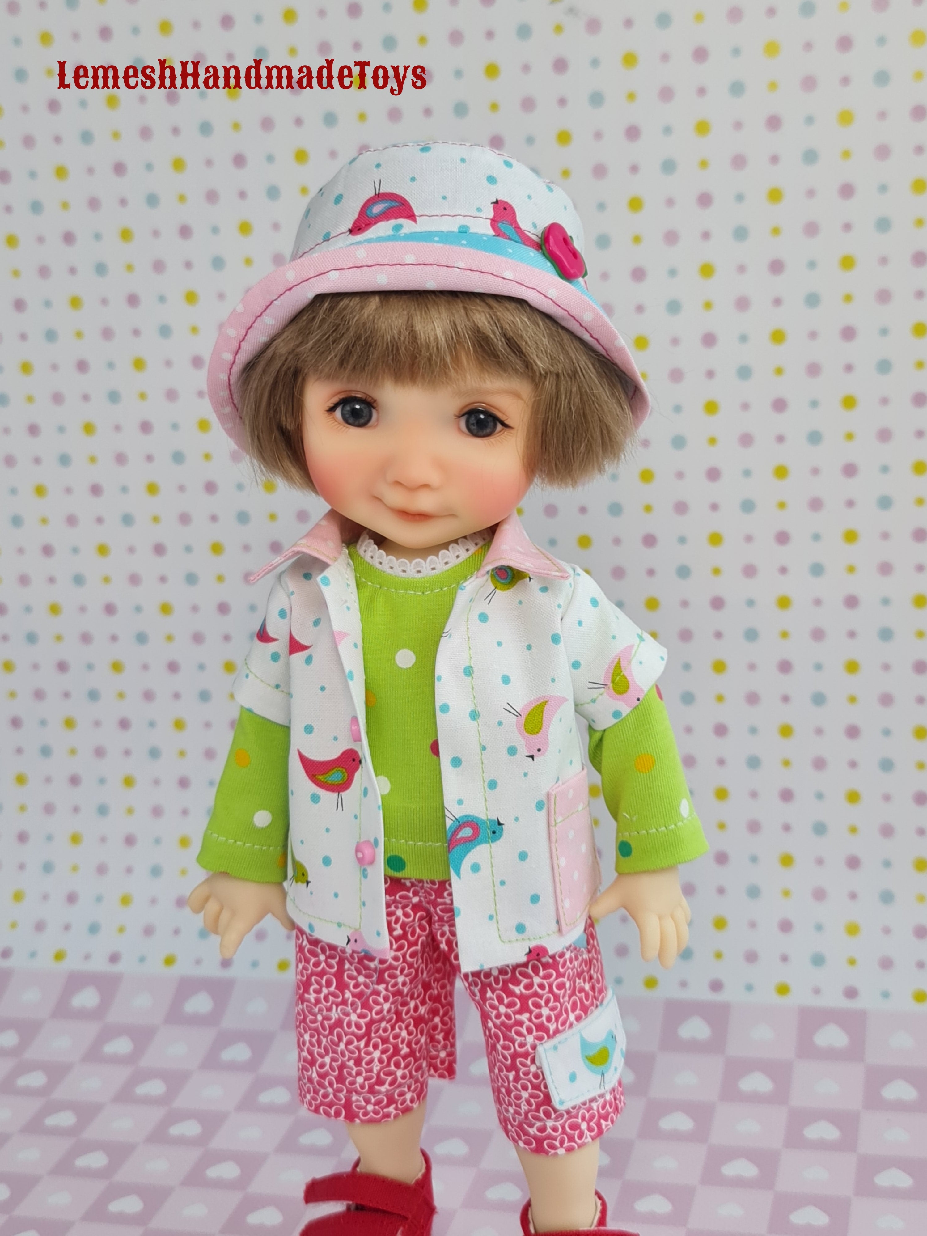 Meadow Dumpling Doll Clothes.  4pcs. Meadow doll clothes 11 inch. 28cm.