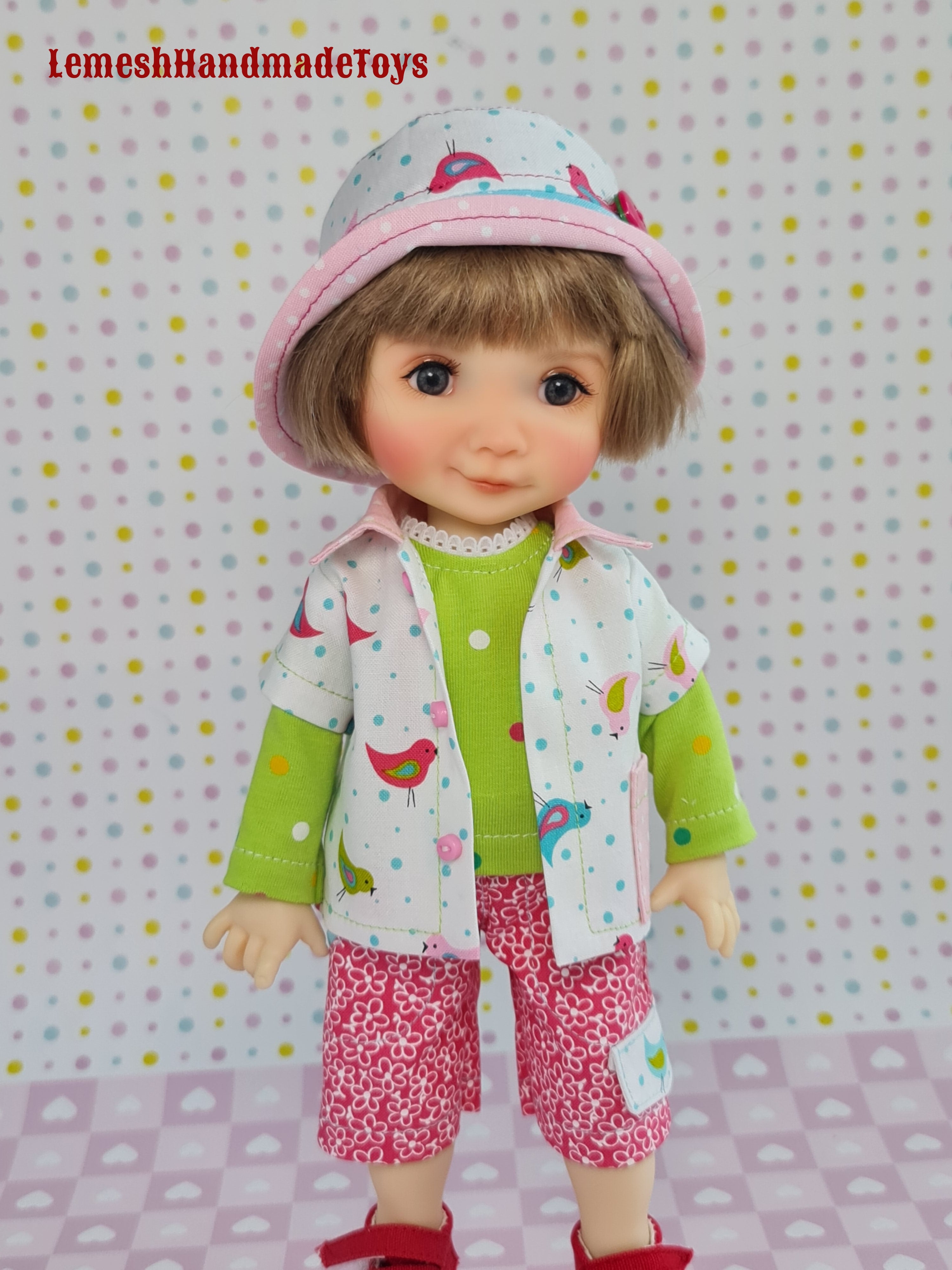 Meadow Dumpling Doll Clothes.  4pcs. Meadow doll clothes 11 inch. 28cm.